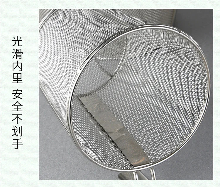 Stainless Steel Colander With Wooden Handle Mesh Strainer