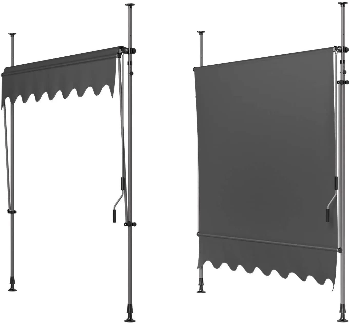 Retractable Balcony Patio Awning UV50 Sun Shade With Crank