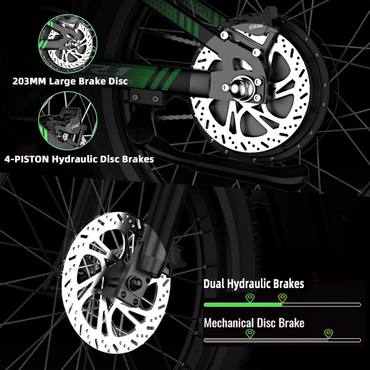 Electric Dirt Bike 4000 6kW 60V 25Ah Dual Hydraulic Brakes