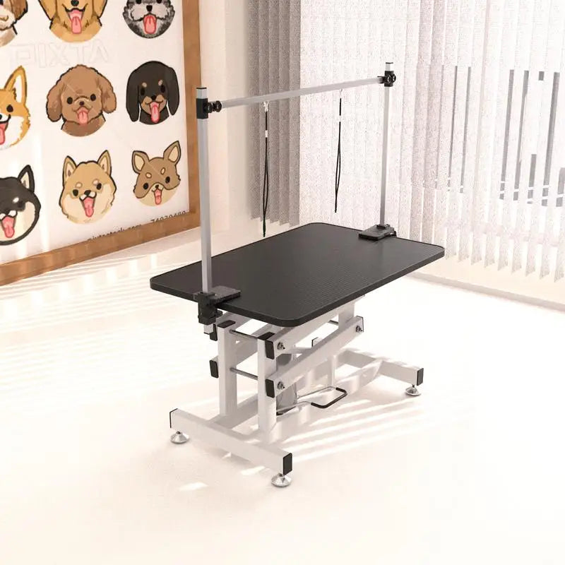 43 Inch Heavy Duty Hydraulic Dog Grooming Table With Adjustable Arm Noose