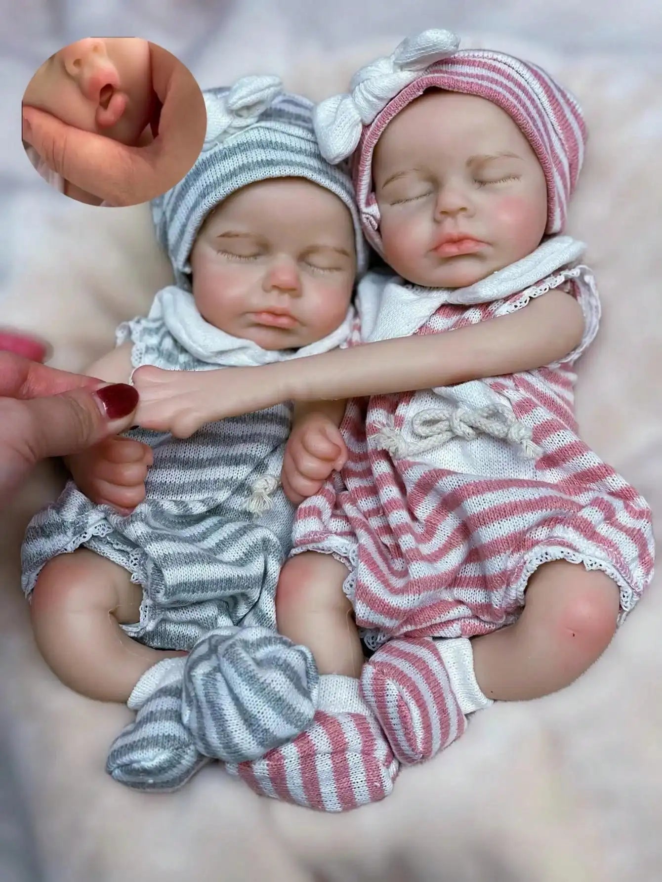 Saskia Full Body Silicone Reborn Doll 13 Inch Open Mouth