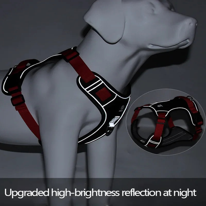 Reflective Dog Harness Medium Large Tactical Vest 1680D