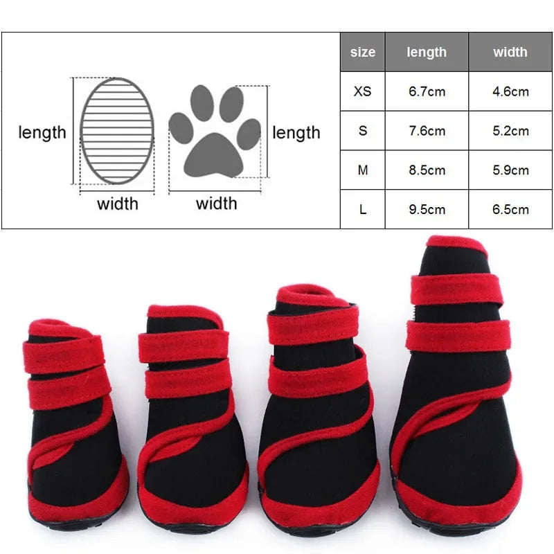 Waterproof Dog Shoes Anti Slip Winter Warm Snow Boots For Large Dogs Outdoor