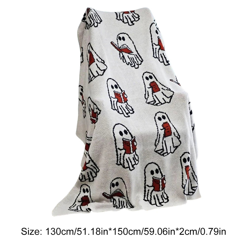Halloween Ghost Reading Blanket 40x60 Inch Adult Sofa Throw