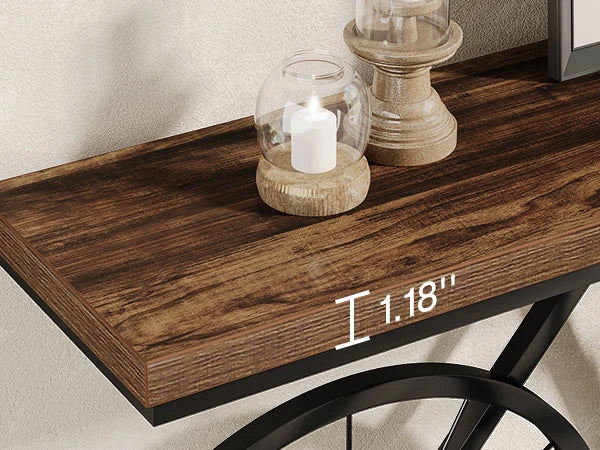 Tribesigns 70.9 Inch Extra Long Console Table Narrow Sofa With Bicycle Base