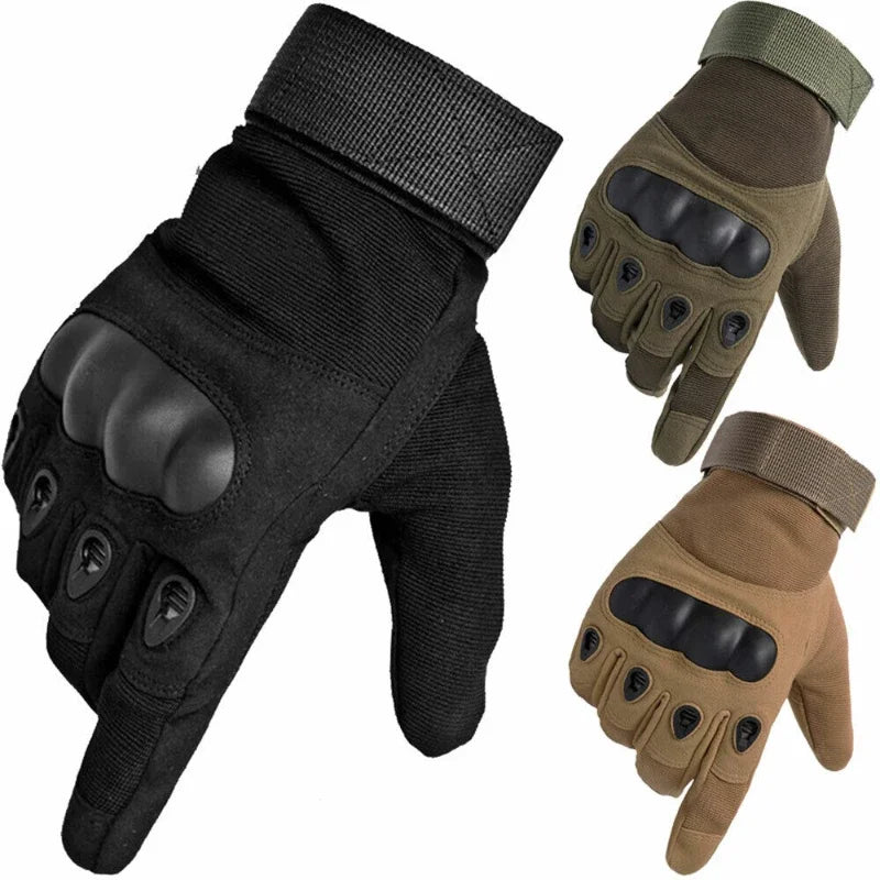 Unisex Motorcycle Gloves Tactical Shooting Knuckle Protection Full Finger