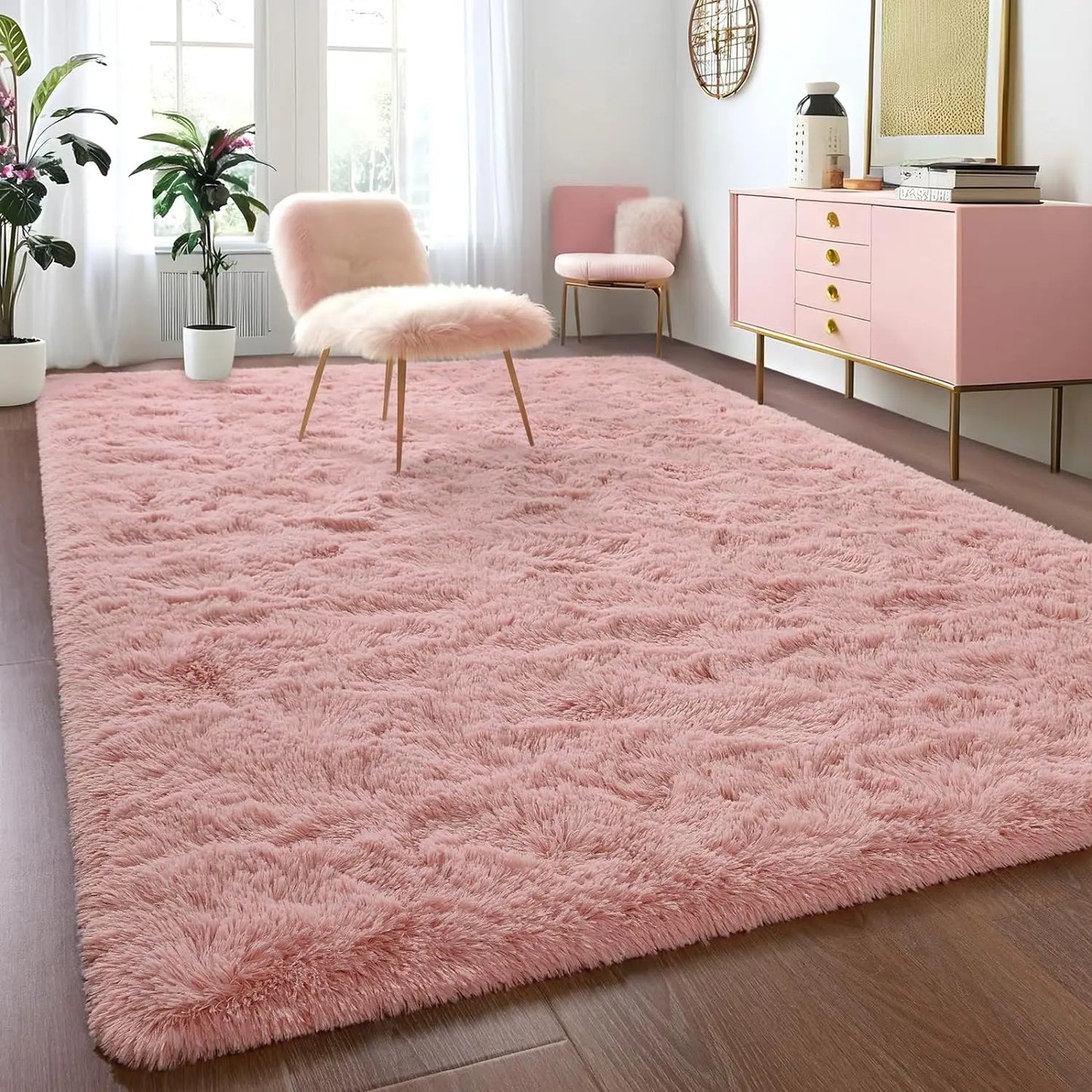 Fluffy Rugs for Bedroom Fuzzy Area Rugs for Living Room Soft Kids Carpet Non Slip for Hardwood Floors Room Decor