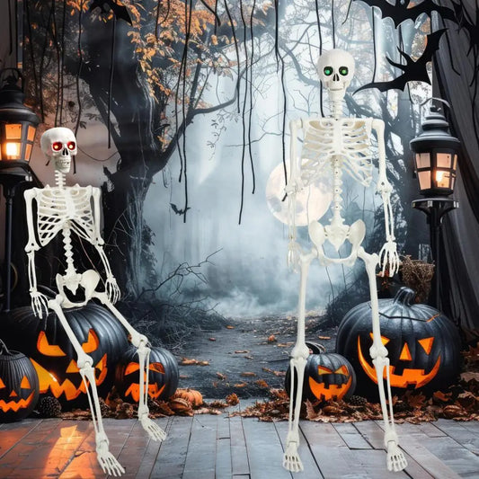 5.4Ft Life Size Light Up Skeleton With Movable Joints