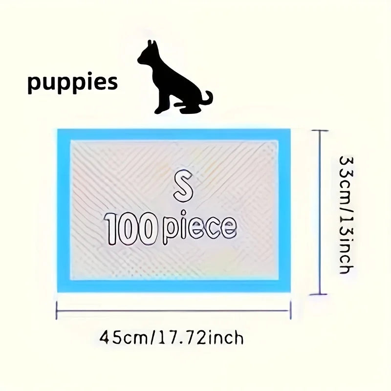 100 Disposable Dog Training Pads 17.7 by 13 Inches Six Layer Protective Absorbent
