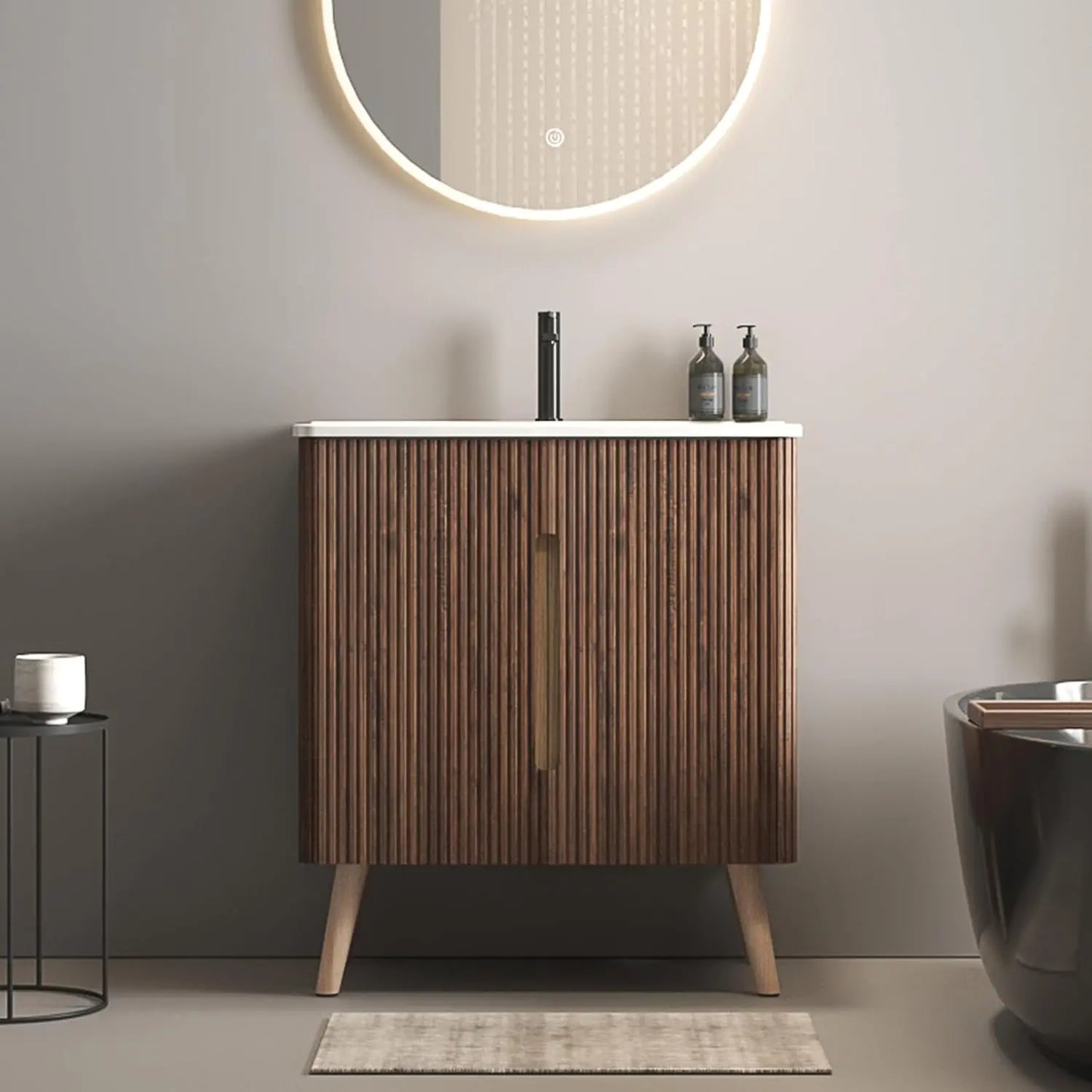 30 Inch Freestanding Bathroom Vanity With Overflow Sink