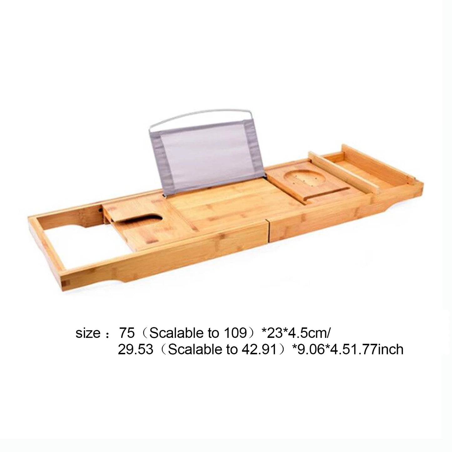 Extendable Bathtub Caddy Tray Shelf Tablet Phone Holder