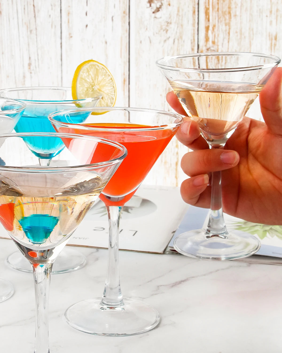 Six Ounce Cocktail Glasses Shatterproof Dishwasher Safe