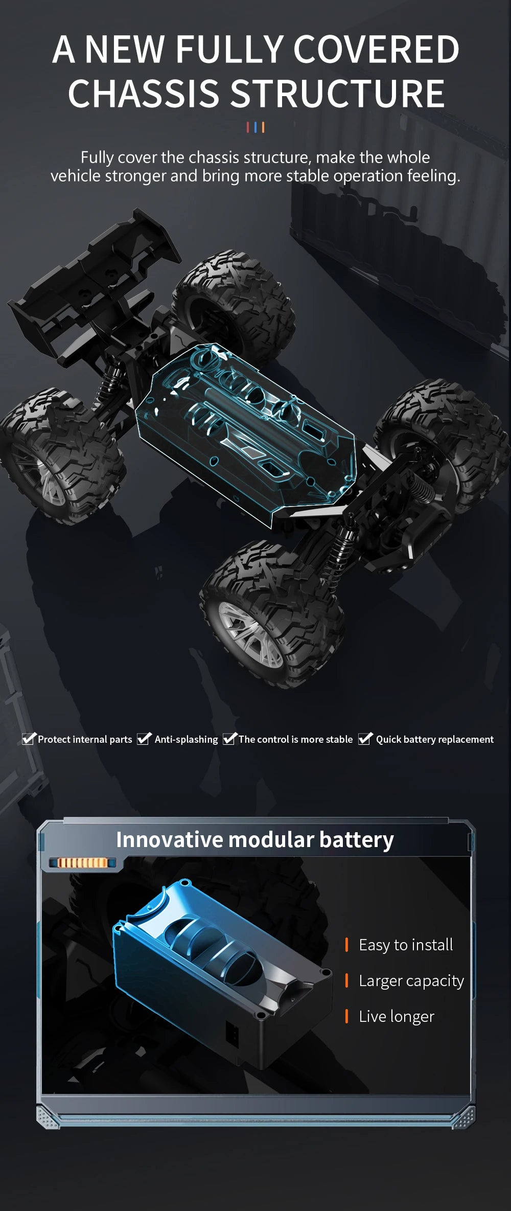 KF15 RC Car 1:16 Scale High Speed 40kmh Off Road Drift 2.4G Remote