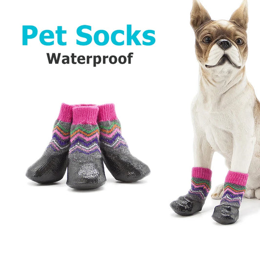 Waterproof Dog Boots Non Slip Rain Snow Socks for Small Medium Large Dogs