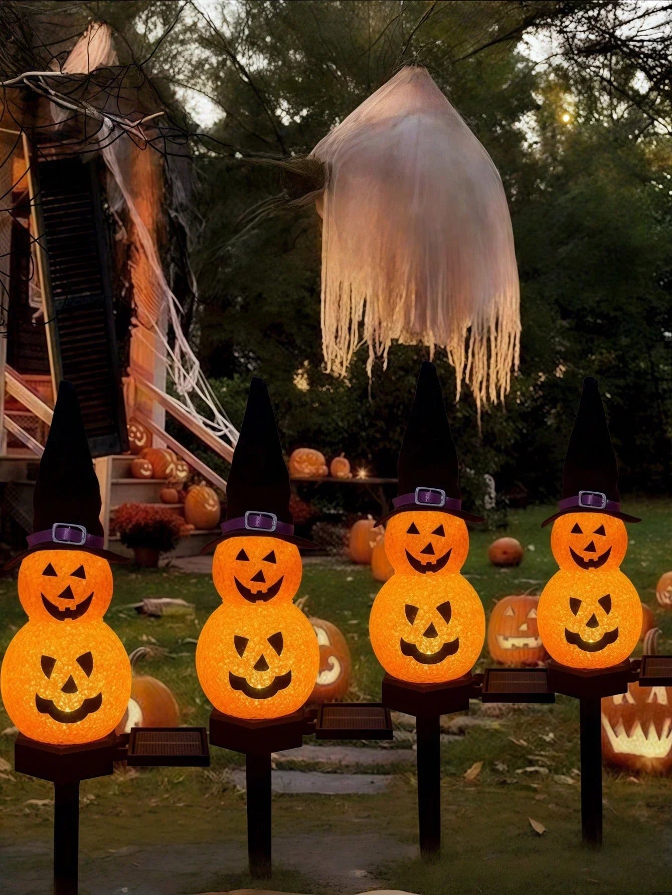 Halloween Pumpkin Solar Lawn Light Decorative Outdoor Garden