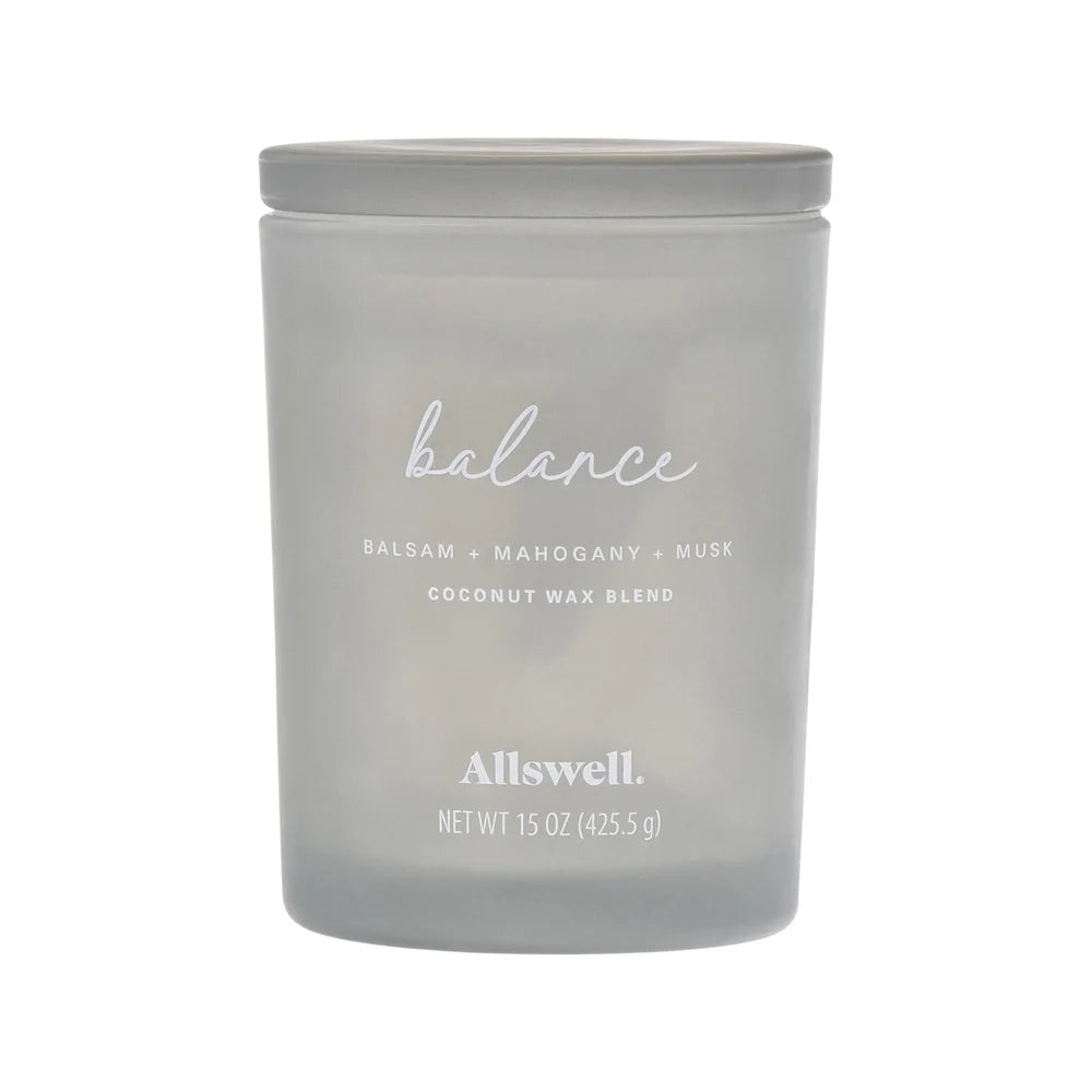 Balance Mahogany Musk Scented Candle Coconut Wax 15oz