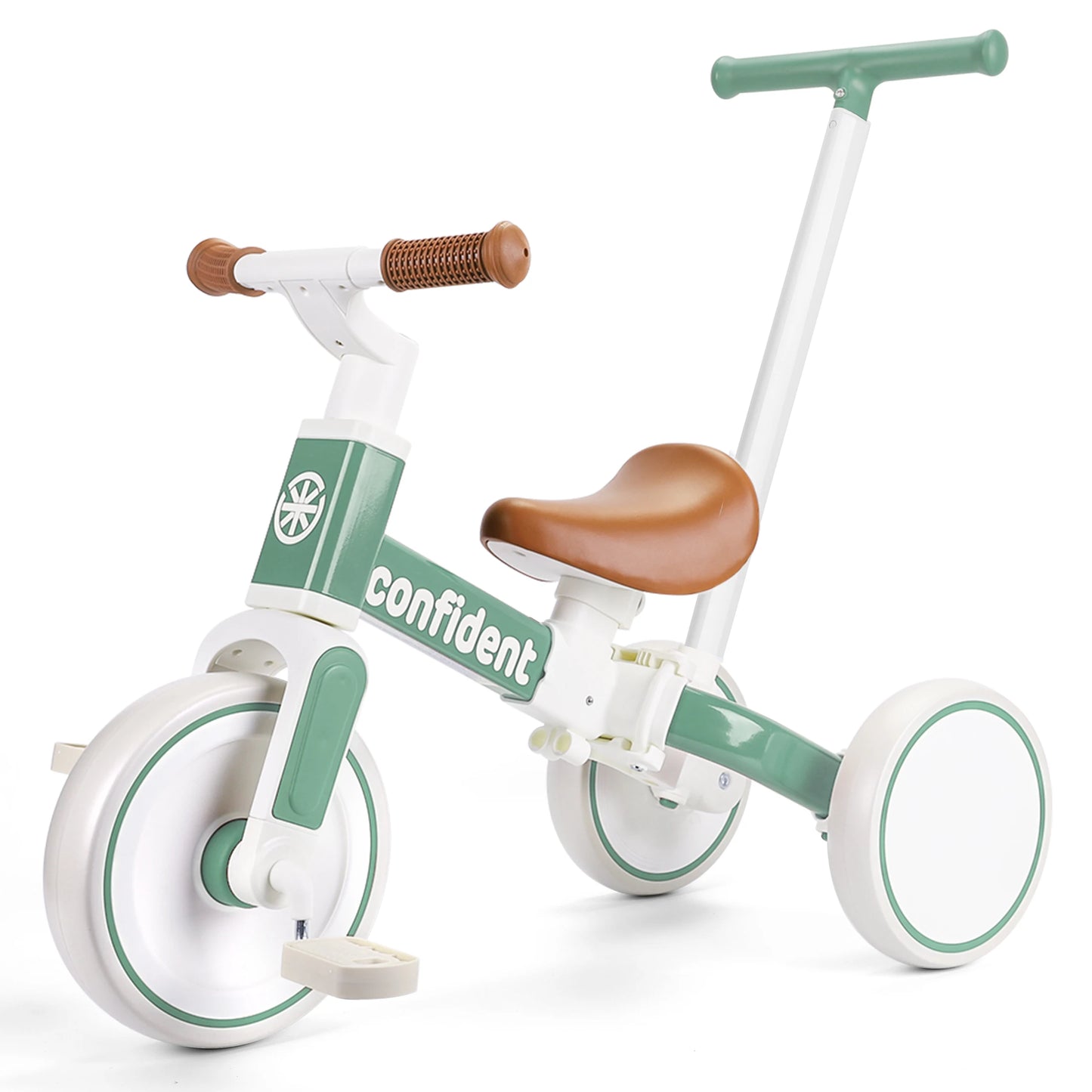 4 In 1 Baby Balance Bike With Parent Steering Trike Gift