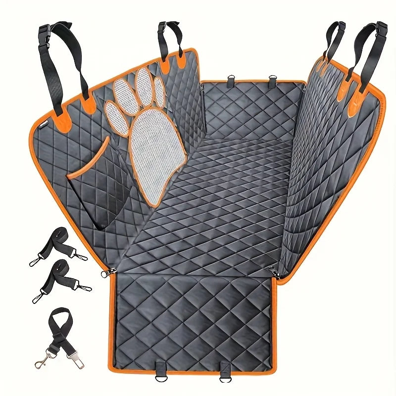 Dog Seat Cover Hammock Scratch Resistant Waterproof Anti Slip For Cars Rear Seat