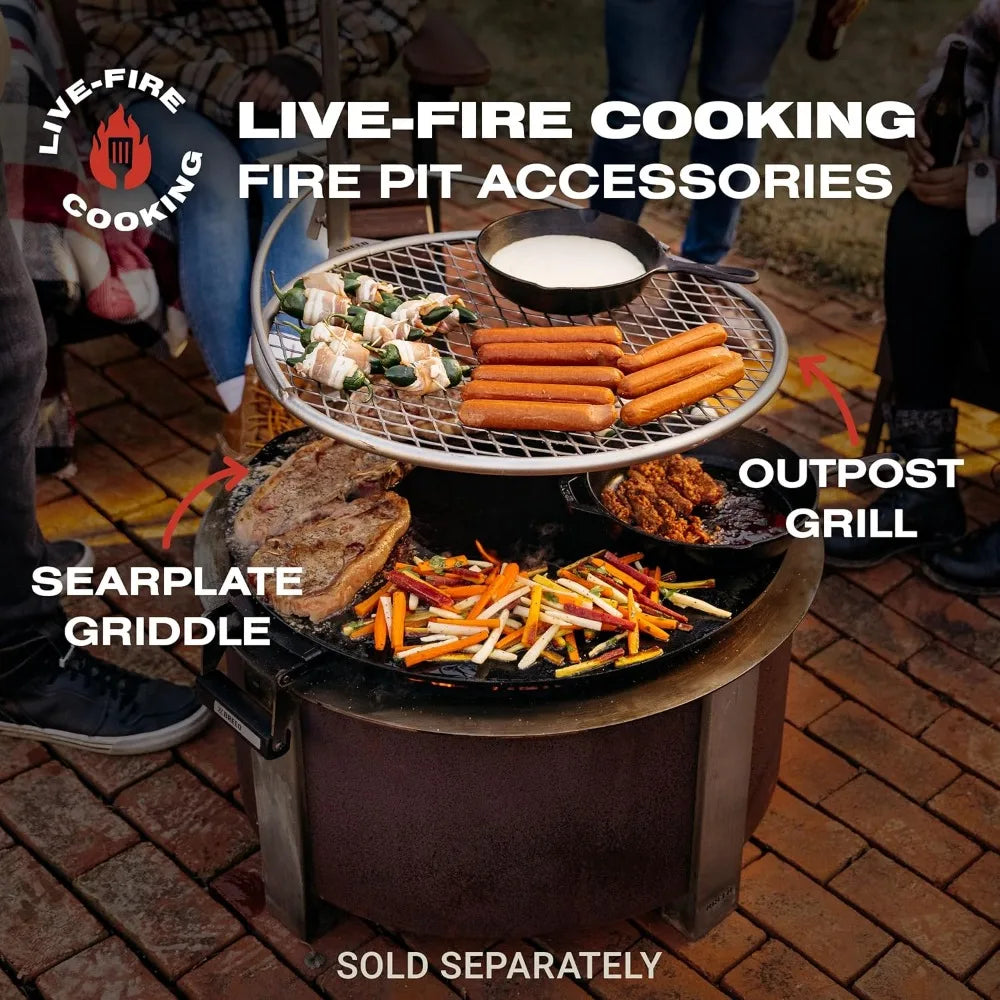 Smokeless Fire Pit X Series 24 Corten Steel 27 Point 5 Inch