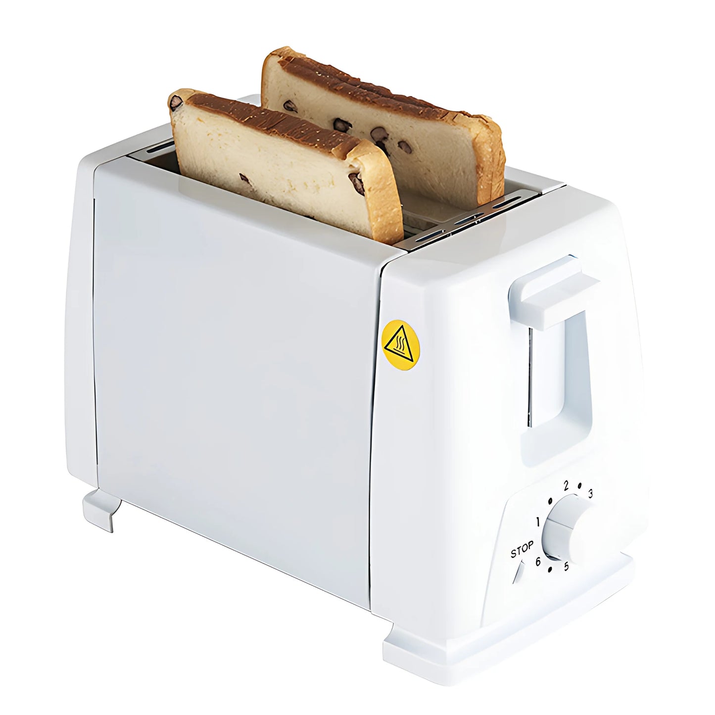 Toaster 2 Slice Wide Slot Stainless Steel with 6 Preset Temperature Settings and Manual Stop