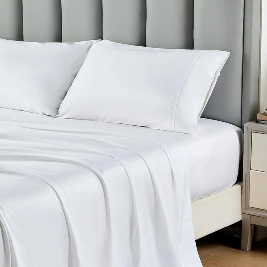 Simple And Opulence 100 Percent Egyptian Cotton Sheet Set 4 Piece Sateen Weave