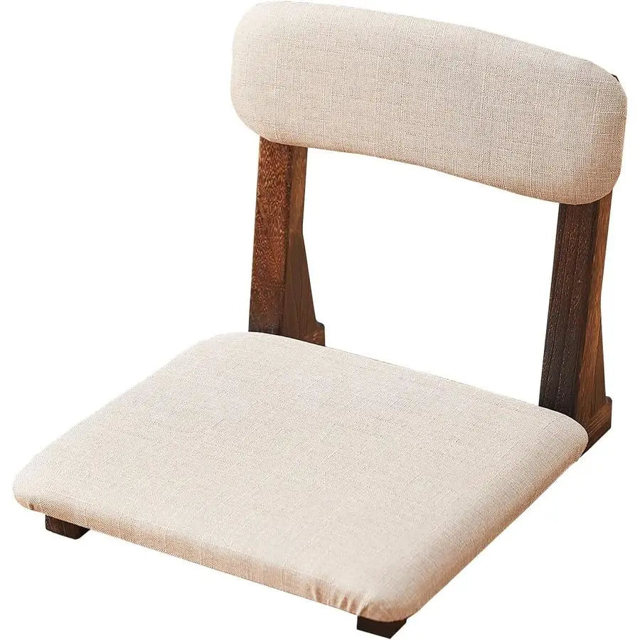 Japanese Floor Chair With Back Support For Tatami Floor Seating