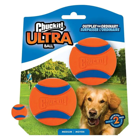 High Bounce Rubber Dog Ball 2 Pack for Fetch Water Toys