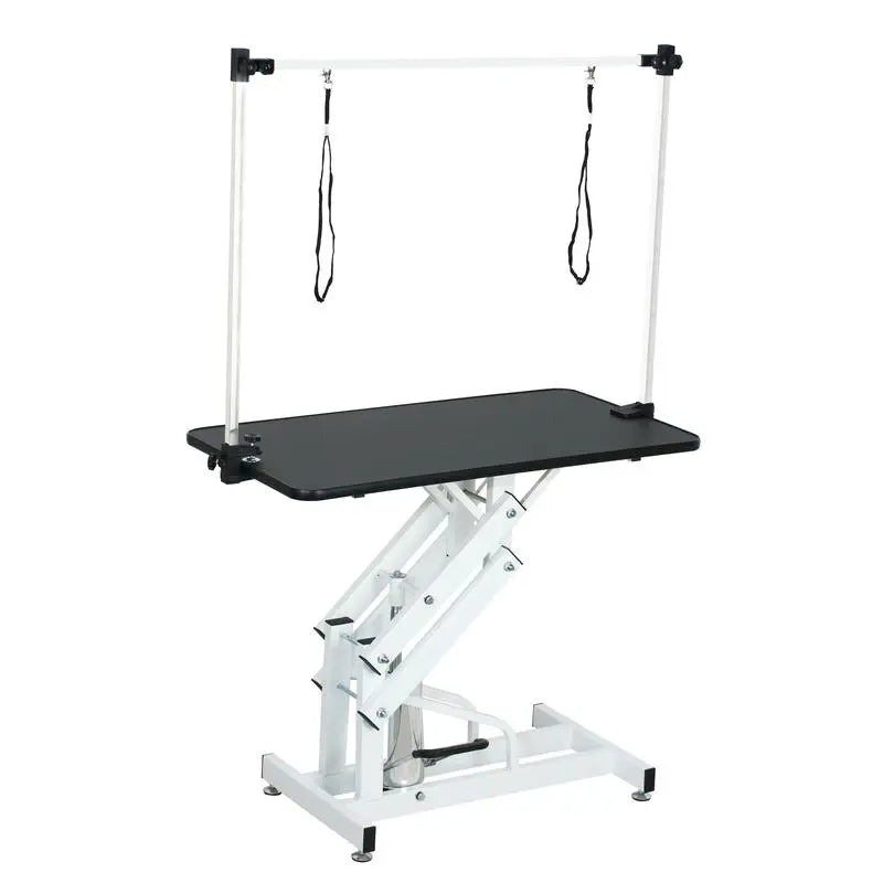 43 Inch Heavy Duty Hydraulic Dog Grooming Table With Adjustable Arm Noose