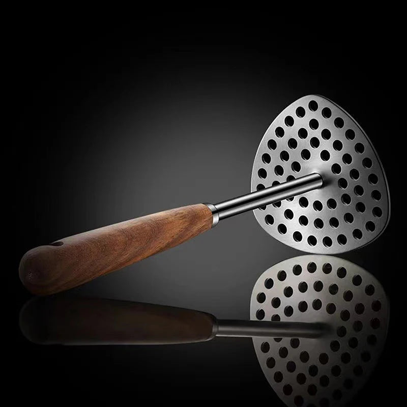 Purple Stainless Steel Potato Masher And Grater Set