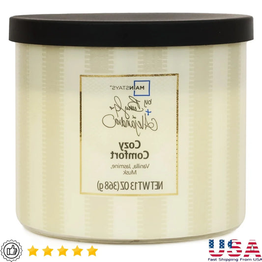 Aromatic 3 Wick Candle Vanilla Jasmine Musk Home Decor