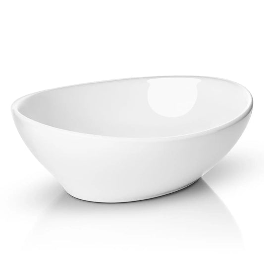 Modern Ceramic Vessel Sink Oval White Bathroom Vanity