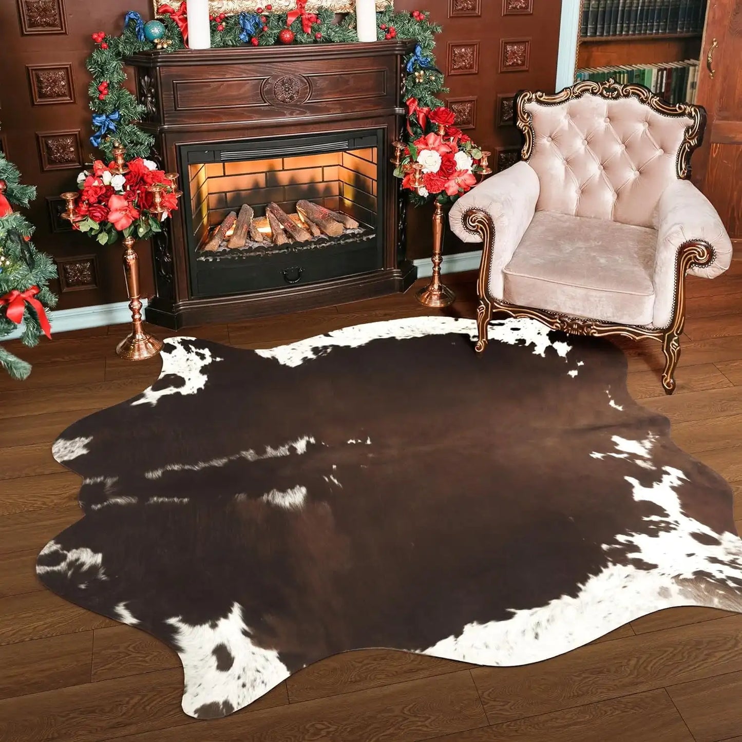American Style Animal Print Faux Fur Cowhide Rug for Bedroom Living Room Carpet Home Decoration Floor Mats