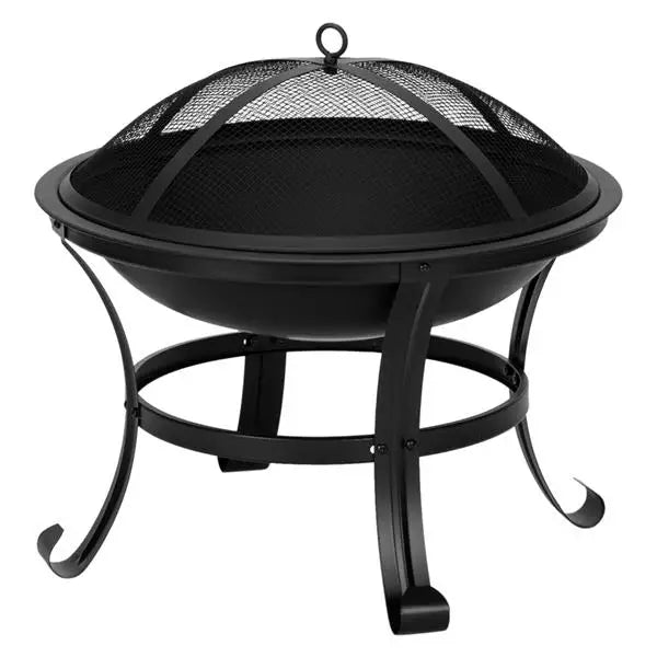 22 Inch Curved Feet Iron Brazier Wood Burning Fire Pit