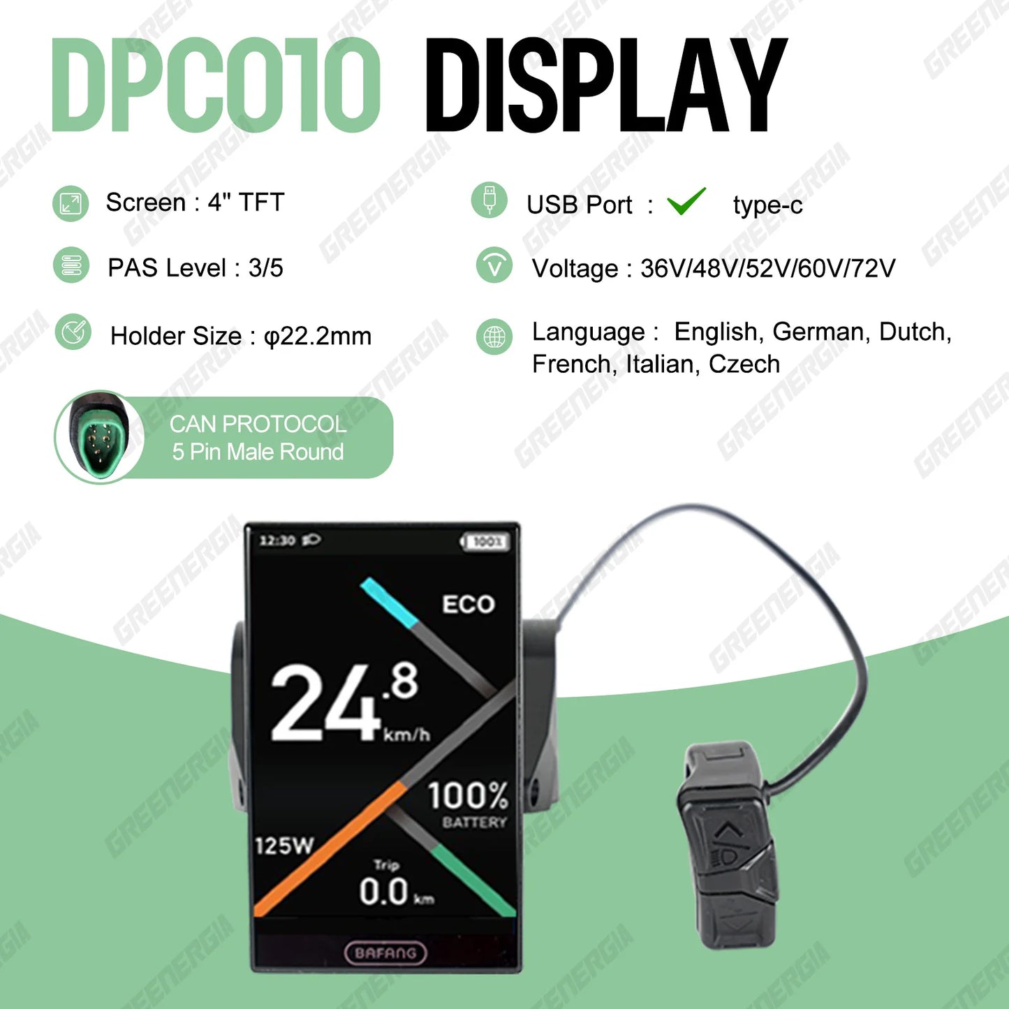 BAFANG UART CAN Display DPC18 DZ40 DM03 EKD01 Bluetooth