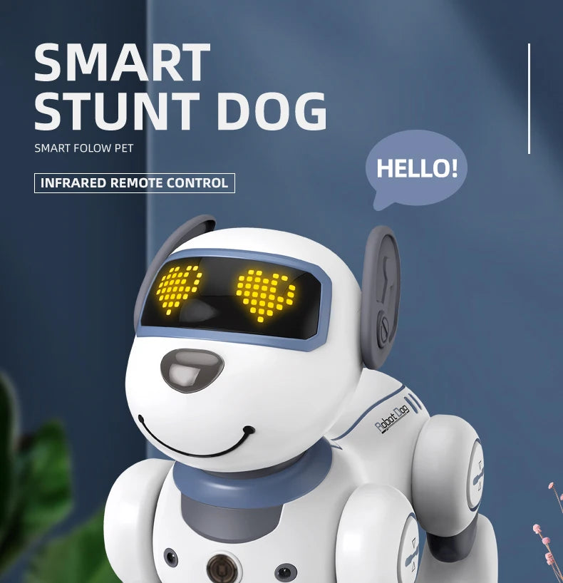 Funny RC Robot Dog Voice Command Toy With Music Song