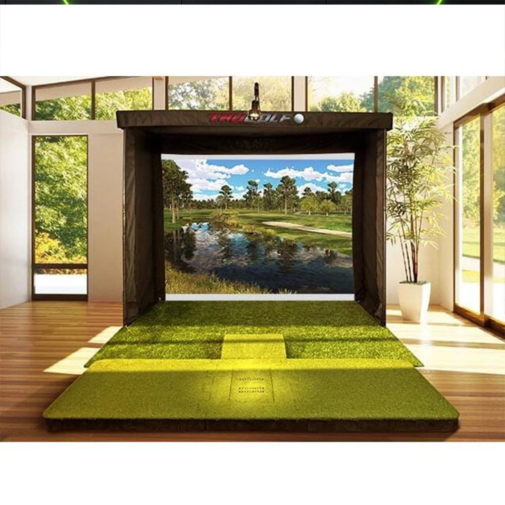 Portable Inflatable Golf Simulator Enclosure With Projection Screen