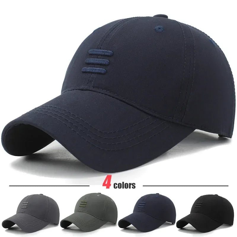 Unisex Cotton Snapback Baseball Cap Four Colors Casual Outdoor Dad Hat