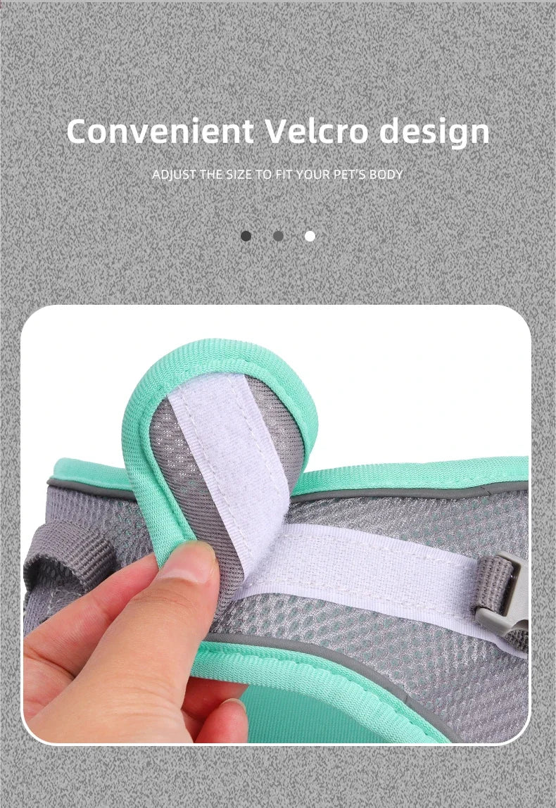 Adjustable Vest Dog Harness for Small Dogs Reflective Leash