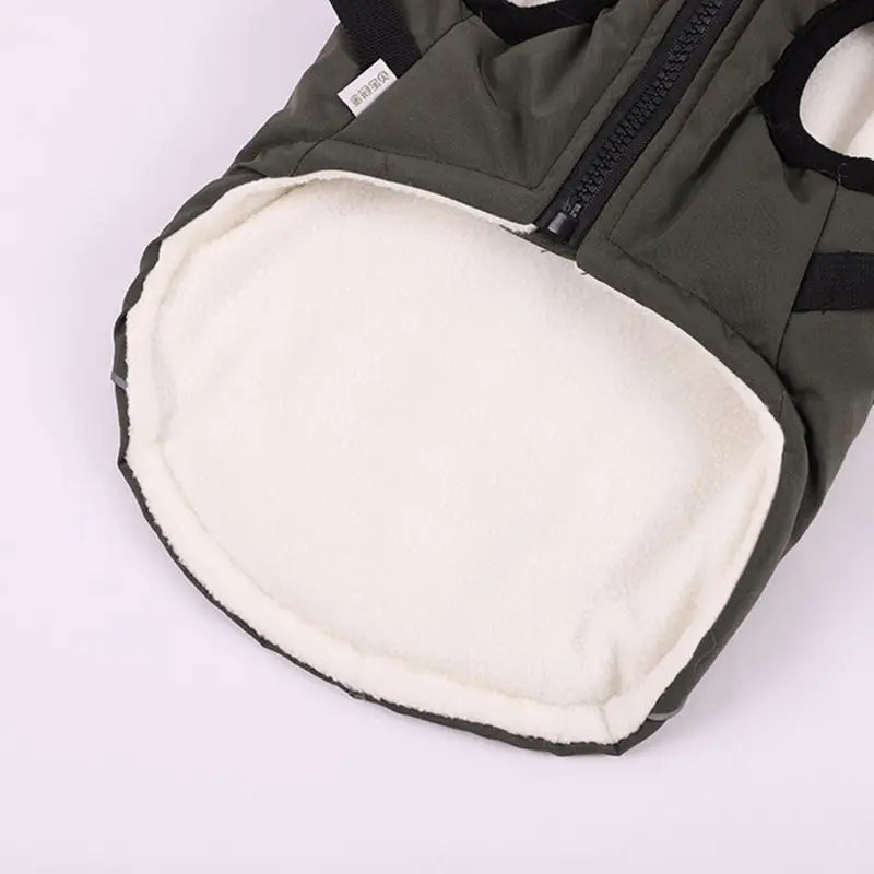 Winter Dog Coat With Harness Waterproof Hooded Jacket For Small Medium Dogs