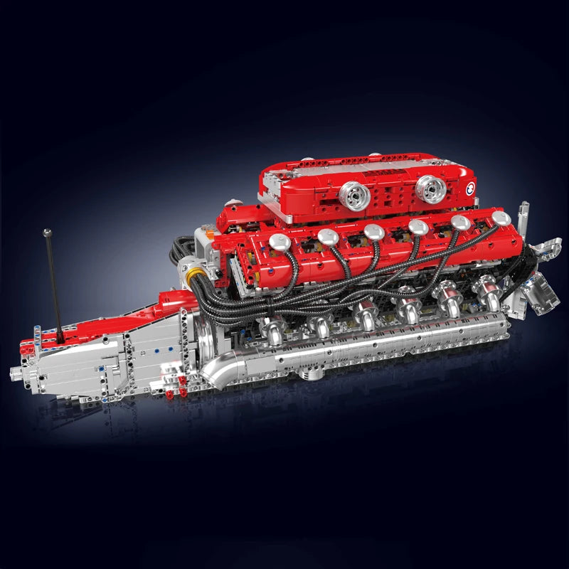 Mould King 10169 Speed Car V12 Engine Building Block Set For Kids Christmas Gift