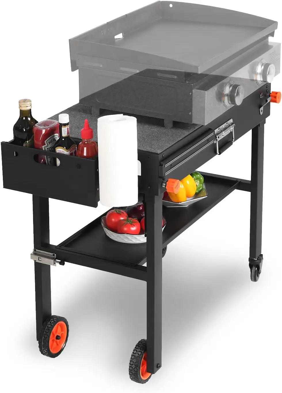 Grill Table For Blackstone Griddle Fits 17 And 22 Portable Foldable With Caddy
