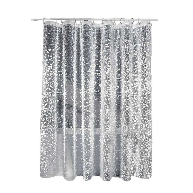 Waterproof PEVA Shower Curtain Set 12 Hooks 71x79 Inches