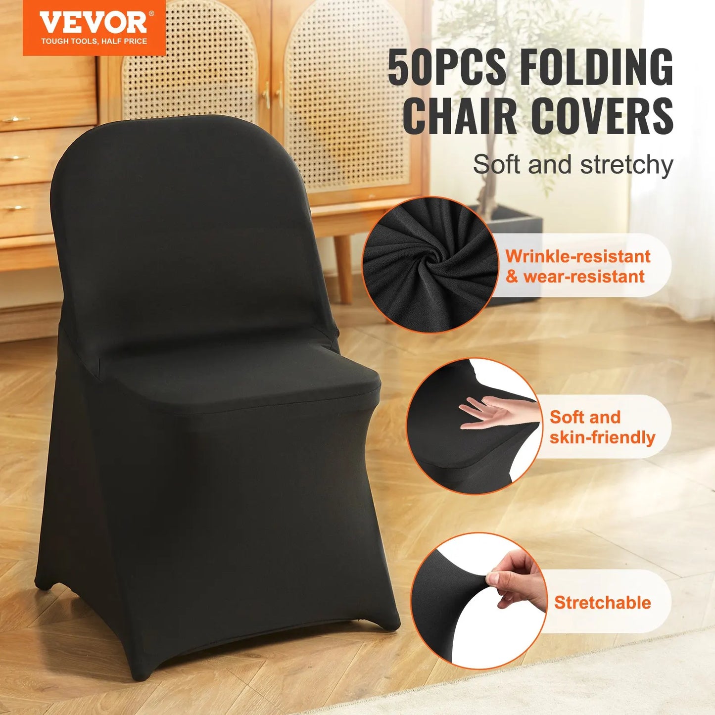 VEVOR Stretch Spandex Chair Covers Removable Slipcovers