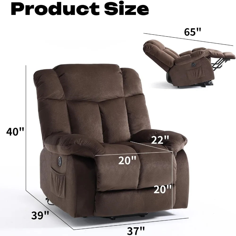 Power Lift Electric Recliner Chair For Elderly With Heavy Duty Antiskid Fabric