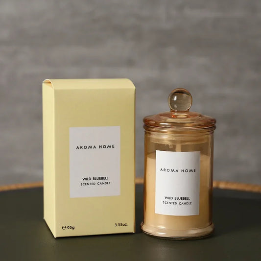 Vintage Glass Jar Scented Candle Soy Wax Aromatherapy Gift