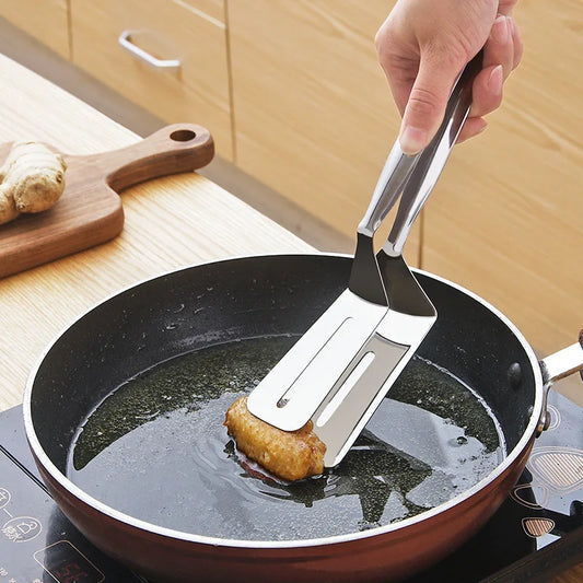 Steel Frying Shovel Clip Multifunctional Bbq Tongs Tool