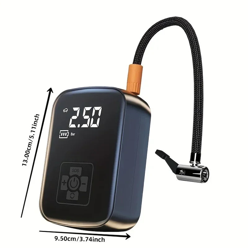 Portable Bicycle Pump 150 PSI Electric Inflator with Digital Display