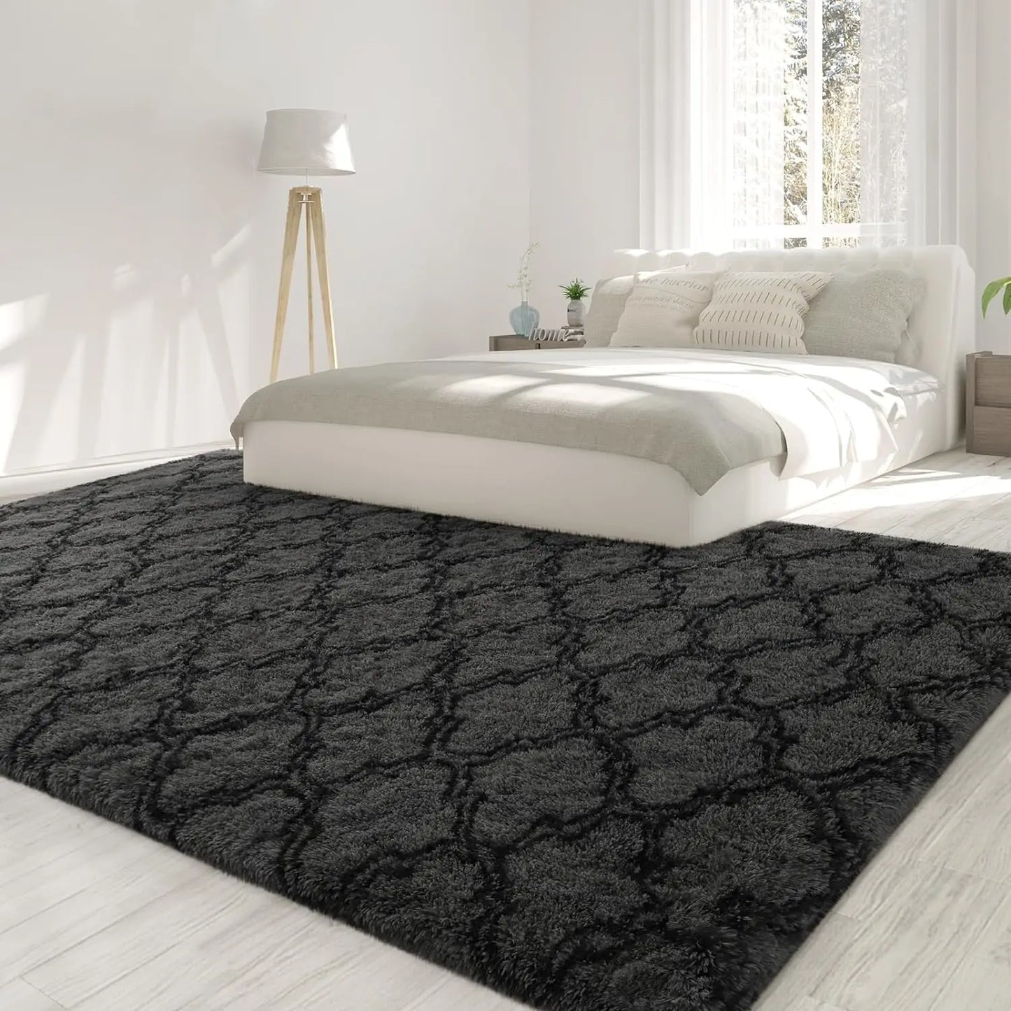 Large Shag Area Rugs for Bedroom Super Soft Plush Fluffy Carpet Non Slip Indoor Floor Rug for Kids Nursery Girl