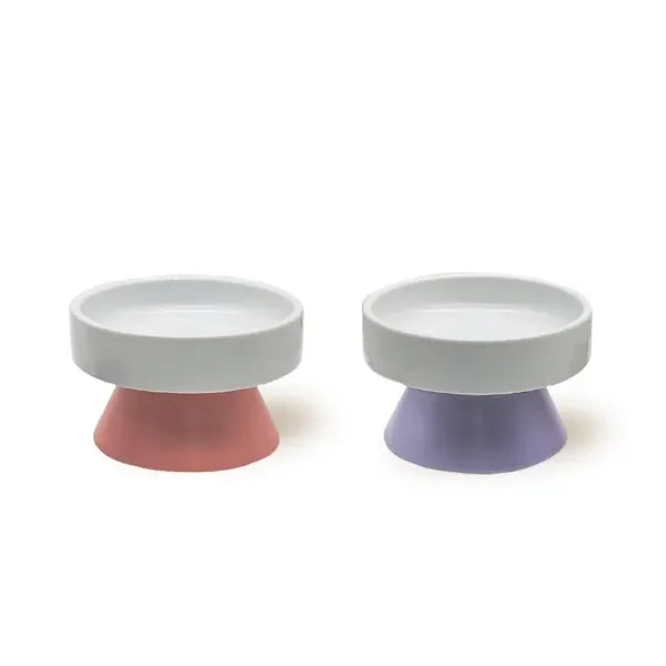 Wooden Elevated Pet Feeder Tower Style Raised Bowl For Cats And Dogs