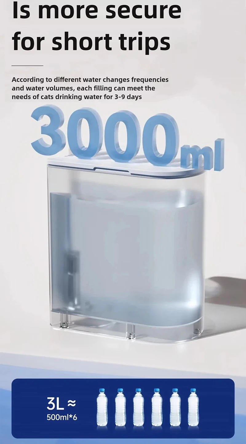 Rechargeable Cat Water Dispenser With Running Water